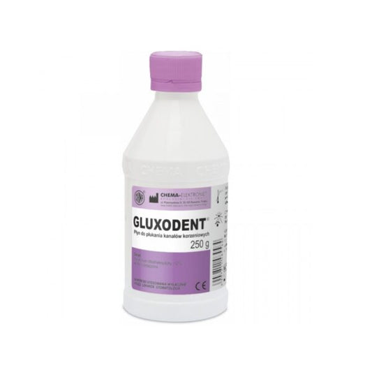 Lichid pentru clătirea canalelor radiculare Gluxodent 250g Clorhexidrina 2% – Chema-Elektromet
