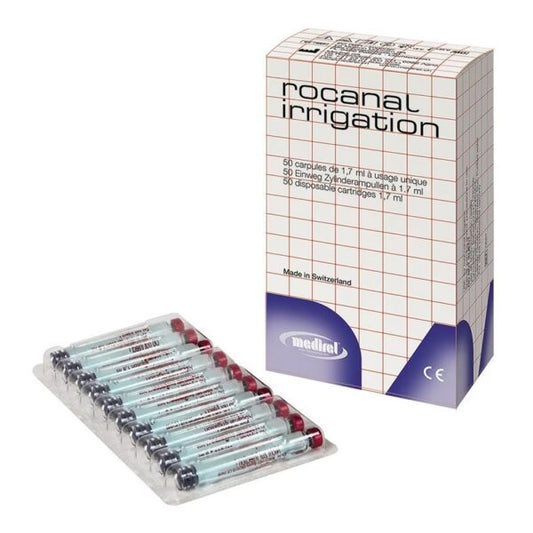 Soluție de clătire hidroalcoolica Rocanal Irrigation 50 carpule x 1.7 ml Medirel