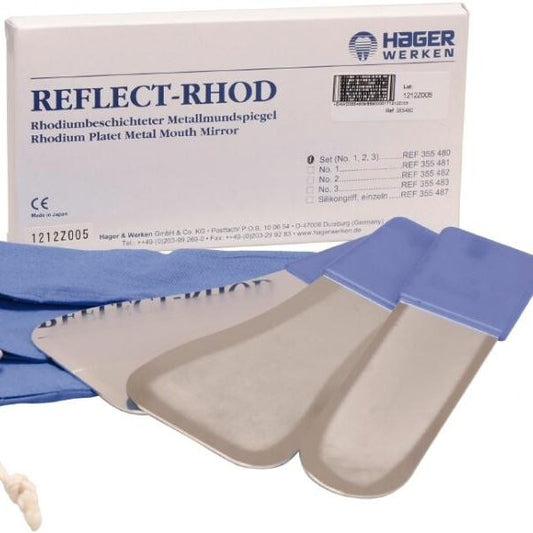 Instrumente metalice Reflect-Rhod cu oglinda set 3 buc HAGER