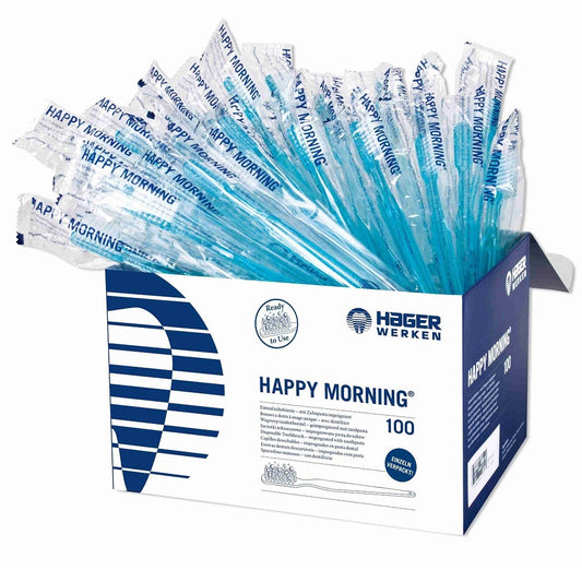 Periute dinti, unica folosinta Happy Morning set 100 buc HAGER